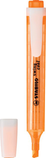 Текстмаркер STABILO 'Swing cool', ОРАНЖЕВЫЙ, скошенный наконечник, 1-4 мм, карманный клип, 275/54