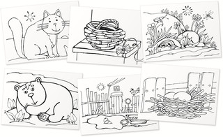 Развивающие игры. Чей домик? Раскраска-игра (мини) 4