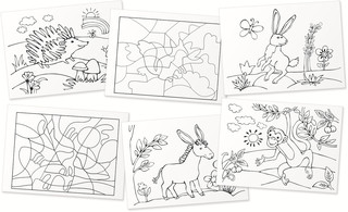 Развивающие игры. Чей портрет? Раскраска-игра (мини) 4