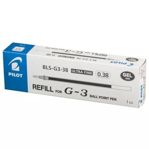 Стержень для гелевой ручки G3, черный, 0.38 мм Pilot