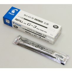 Стержень для гелевой ручки G3, синий, 0.38 мм Pilot 2