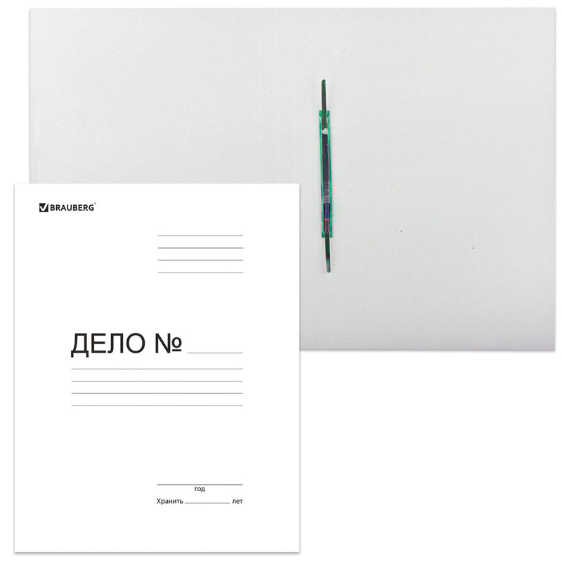 Папка-скоросшиватель ДЕЛО цвет белый (артикул 122736)