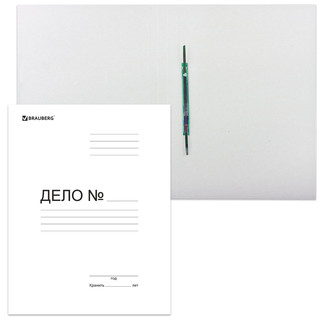 Папка-скоросшиватель ДЕЛО цвет белый (артикул 122736)