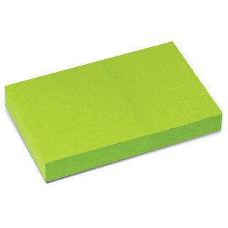 Блок самоклеящийся (стикер) неоновый, 76х51 мм, 90 л, зеленый 2