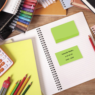 Блок самоклеящийся (стикер) неоновый, 76х51 мм, 90 л, зеленый 3