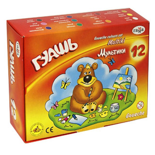 Гуашь Гамма Мультики 12 цветов