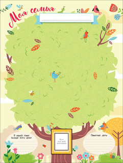 Семейное древо. Плакат с наклейками. 4