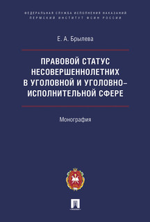 Правовой статус несовершеннолетних в уголовной и уголовно-исполнительной сфере