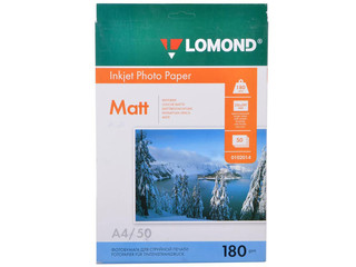 Фотобумага Lomond 180г, A4, 50л, матовая односторонняя для струйной печати