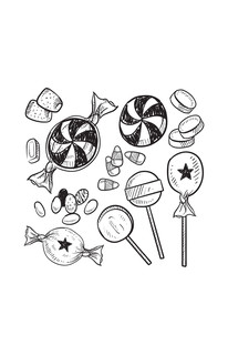 Сладости и шалости. Вкуснейшая раскраска. Раскраски антистресс 3