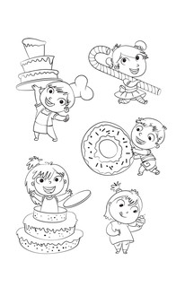 Сладости и шалости. Вкуснейшая раскраска. Раскраски антистресс 7