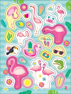 Фламинго. 100 наклеек 2
