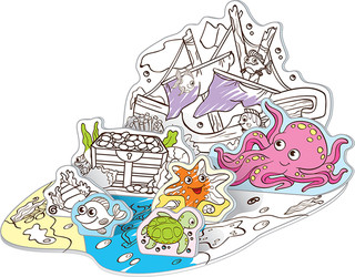 3D-раскраска. В море 1