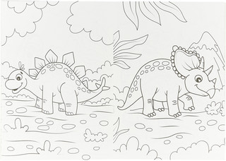 Динозаврики. Раскраска 2