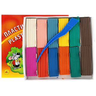 Пластилин 'Мультики', со стеком, 12 цветов 2