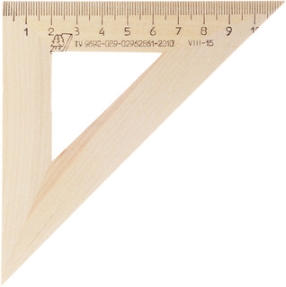 Угольник чертёжный 11 см, 45 градусов, дерево 2