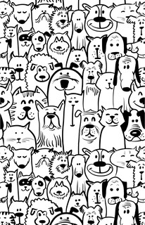 Котята и щеночки. Кто милее? Раскраски антистресс 5