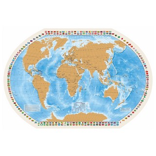 Карта Мир моих путешествий 1:40 млн со стирающимся слоем