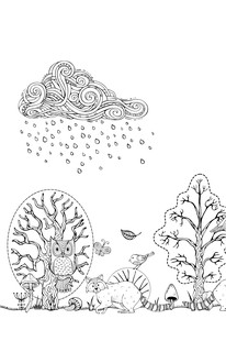 #Эти милые еноты. Раскраски антистресс 7