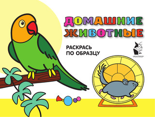 Домашние животные. Раскрась по образцу 3