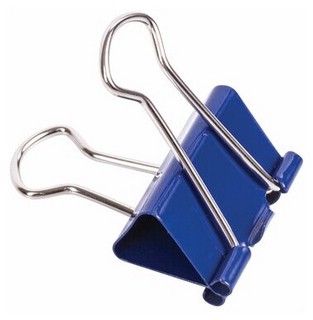 Зажим для бумаг 25 мм, металлический, цветной. Цена за 1 шт. 2