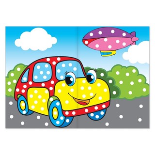 Раскрась кружочки: Транспорт 2