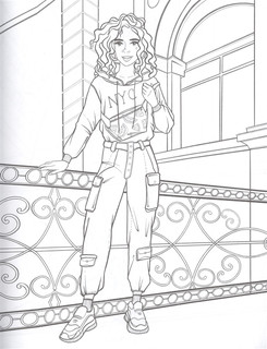 Современные девчонки. Большая раскраска для девочек 4