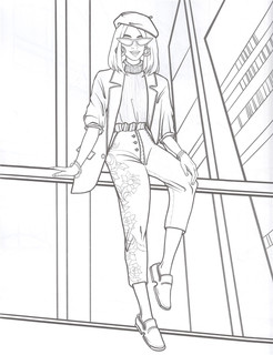 Современные девчонки. Большая раскраска для девочек 5