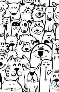 Пушистые котики и другие питомцы. Раскраски антистресс 13