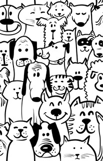 Пушистые котики и другие питомцы. Раскраски антистресс 14