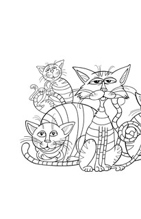 Пушистые котики и другие питомцы. Раскраски антистресс 5