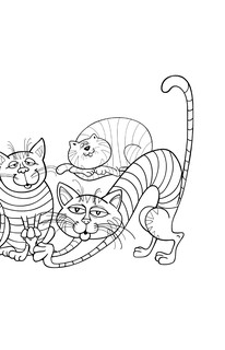 Пушистые котики и другие питомцы. Раскраски антистресс 6