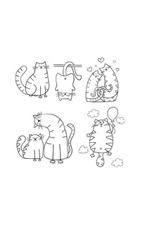 Пушистые котики и другие питомцы. Раскраски антистресс 8