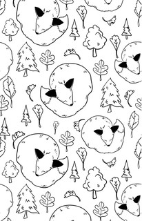 Лисы и совы. Раскраски антистресс 8