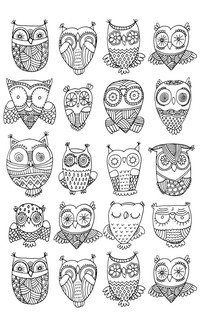 Лисы и совы. Раскраски антистресс 9