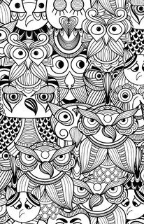 Лисы и совы. Раскраски антистресс 3