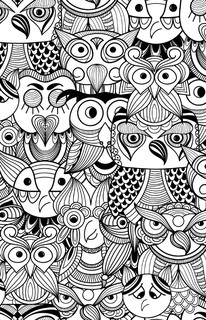 Лисы и совы. Раскраски антистресс 4