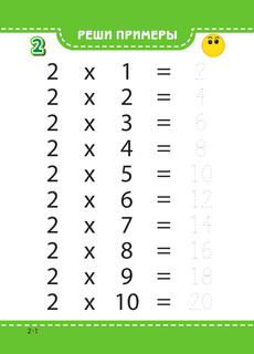 Таблица умножения 5