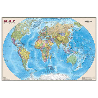 Политическая карта Мира 1:25 000 000, ламинированная, Ди Эм Би (DMB) ОСН1234473