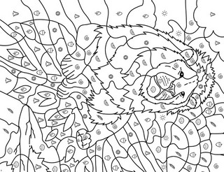 Большой альбом раскрасок по номерам и символам 3