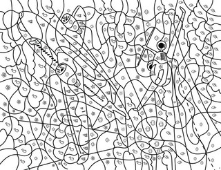 Большой альбом раскрасок по номерам и символам 4