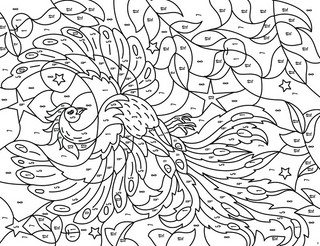 Большой альбом раскрасок по номерам и символам 6