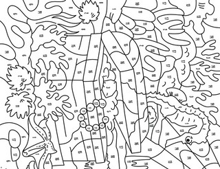 Большой альбом раскрасок по номерам и символам 7