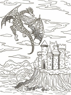 Великолепные драконы. Раскраска 2