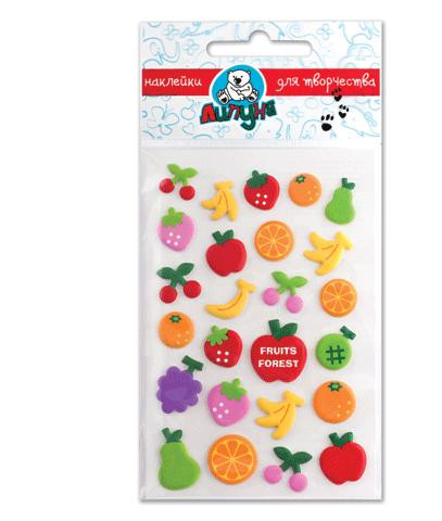 Зефирные наклейки 'Фрукты' Липуня, цвет разноцветный