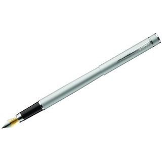 Ручка перьевая Luxor 'Sleek' синяя, 0.8 мм, корпус серый металлик