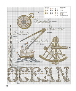 Французская вышивка крестом. Морские и летние сюжеты Вероник Ажинер 4