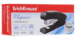 Степлер ErichKrause Elegance №10, до 20 листов, в ассортименте