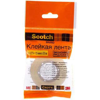 Клейкая лента 15мм х 33м, Scotch 