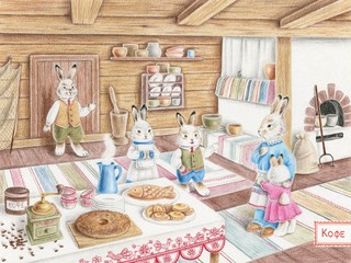 Книга с ароматами 'Новогоднее путешествие зайчат' 3